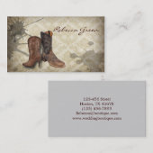 rustige  mode western land visitekaartje (Voorkant / Achterkant)