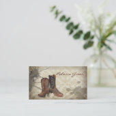 rustige  mode western land visitekaartje (Staand voorkant)