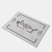 Rustige, moderne, grijze, gerooide lef-kunst op ma deurmat (Schuin)