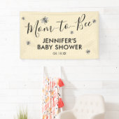 Rustige  moeder tegen Baby shower bij bijen Spandoek (Insitu)