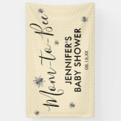 Rustige  moeder tegen Baby shower bij bijen Spandoek (Verticaal)