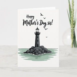 Rustige Moeders Dag Vuurtorenkaart Kaart
