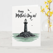Rustige Moeders Dag Vuurtorenkaart Kaart (Gele Bloem)