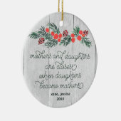 Rustige moeders en aughters Aangepaste zwangerscha Keramisch Ornament (Rechts)