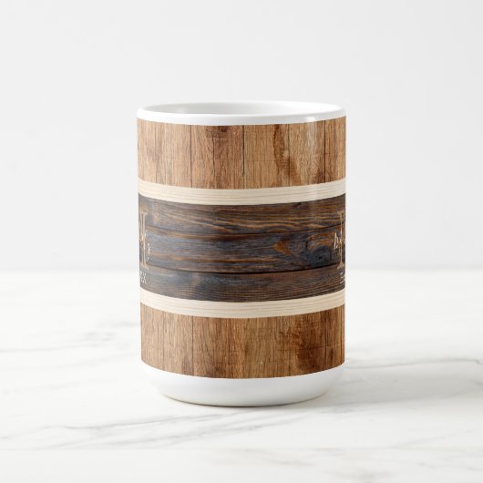 Rustige Mok van hout uit de band van Tan Coffee (Center)