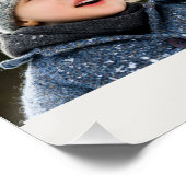 Rustige monogram 6 foto collage familienaam perfect poster (Hoek)