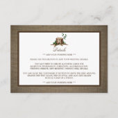 Rustige monogram en burlap Wedding Detail Informatiekaartje (Voorkant)