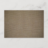 Rustige monogram en burlap Wedding Detail Informatiekaartje (Achterkant)