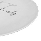 Rustige monogram familienaam Initiaal Cool Chic Snijplank (Hoek)