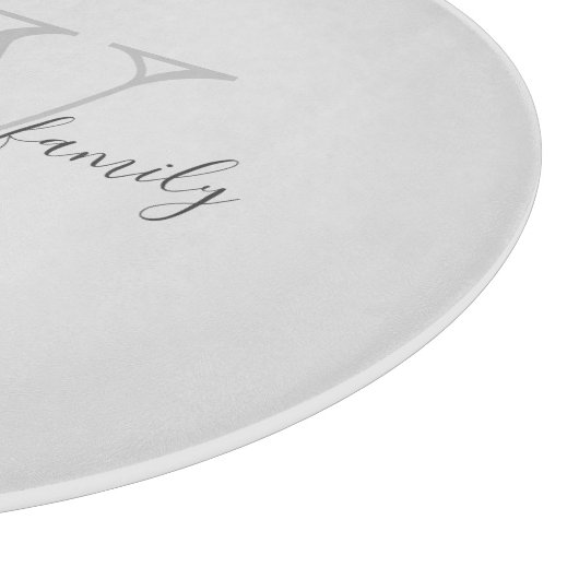 Rustige monogram familienaam Initiaal Cool Chic Snijplank (Hoek)