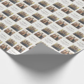 Rustige monogram gepersonaliseerde fotovakantie cadeaupapier (Hoek)