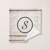 Rustige Monogram-handdoekset voor boerderijen Bad Handdoek (Wasdoekje)