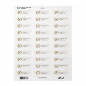 Rustige Monogram houten boomstam Rendatielabel Etiket (Full Sheet)