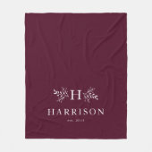 Rustige monogram, nieuw gelamde deken (Voorkant)