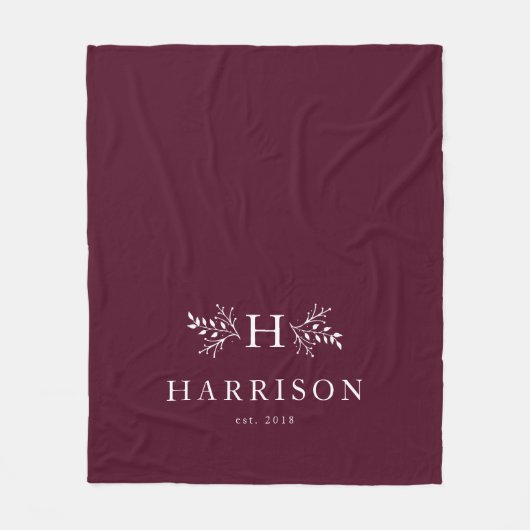 Rustige monogram, nieuw gelamde deken (Voorkant)