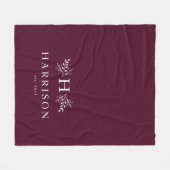 Rustige monogram, nieuw gelamde deken (Voorkant (Horizontaal))