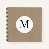 Rustige monogram notebook notitieboek (Voorkant)