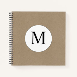 Rustige monogram notebook notitieboek