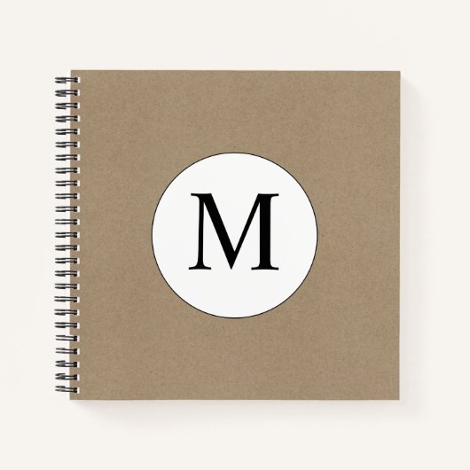 Rustige monogram notebook notitieboek (Voorkant)