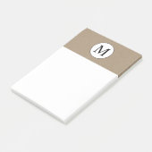 Rustige Monogram Post het Nota's Post-it® Notes (Schuin)