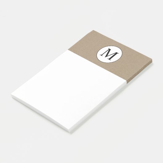 Rustige Monogram Post het Nota's Post-it® Notes (Schuin)