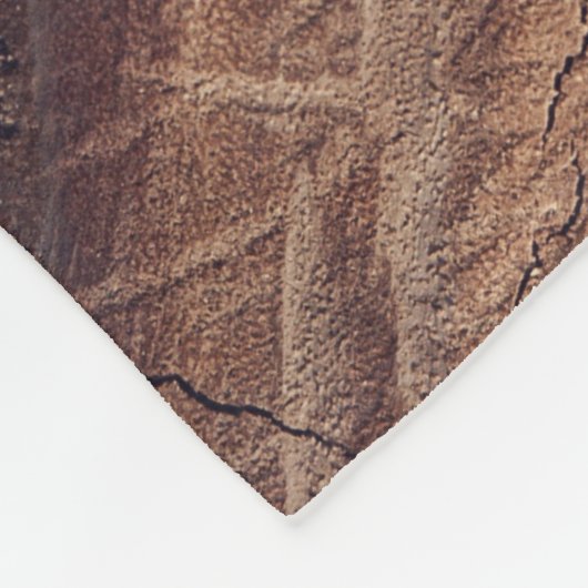 Rustige monogram zonnebloemen & houtextuur fleece deken (Hoek)