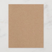 Rustige, mooie Zonnebloem Kraft botanical Wedding Flyer (Achterkant)