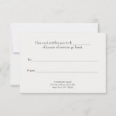 Rustige Moose Cadeaubon (Achterkant)