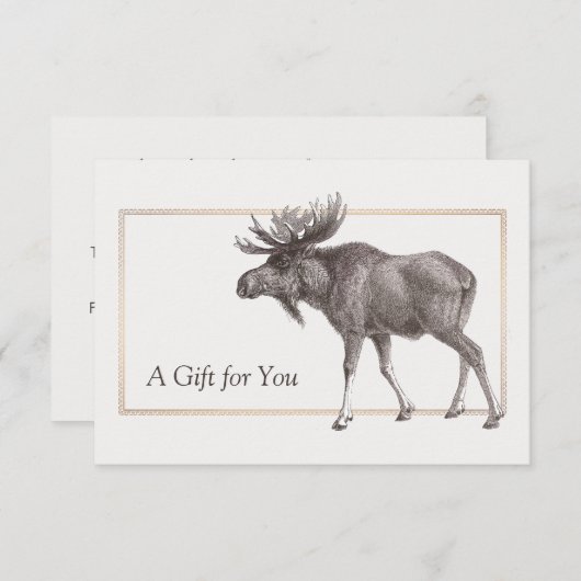 Rustige  Moose Cadeaubon (Voorkant / Achterkant)