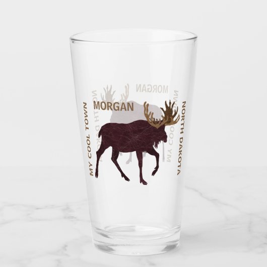 Rustige Moose Faux-leder Voeg je staatskool toe Glas (Voorkant)