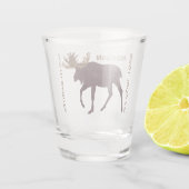 Rustige Moose Faux lederen koel Voeg je staat toe Shot Glas (Achterkant)
