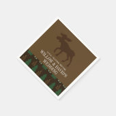 Rustige Moose Natuur Pine Tree Napkin Servet (Hoek)