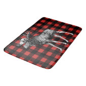 Rustige Moose Red en Black Buffalo Lumberjack Pset Badmat (Gekanteld)