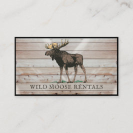 Rustige Moose Wood Cabin Bed Breakfast Visitekaartje