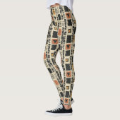 Rustige Mudcloth Geometrisch Patroon (2) Leggings (Links)