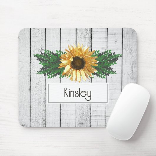 Rustige Muismat van zonnebloemen (Met muis)