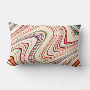 Rustige Multicolored Curvy Stripes Kussen