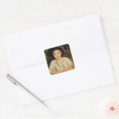 Rustige muziek vierkante sticker (Envelop)