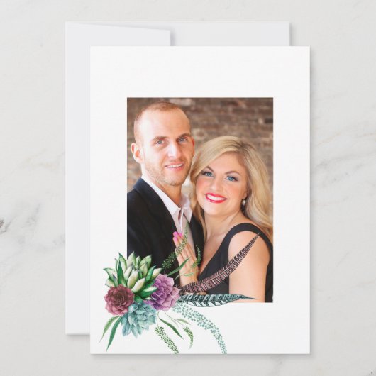 Rustige mystieke skeletbohemitische bruiloft save the date (Achterkant)