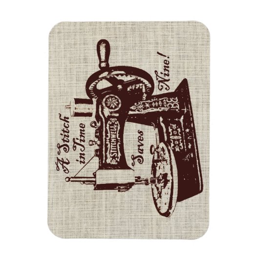 Rustige  naaimachine magneet (Verticaal)
