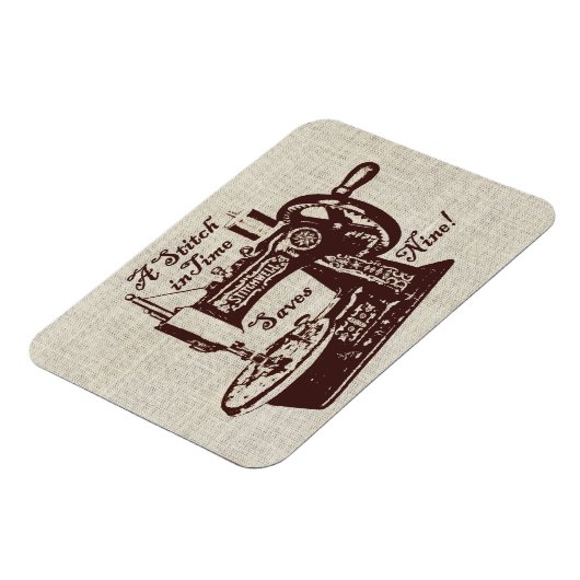 Rustige  naaimachine magneet (Linkerzijde)