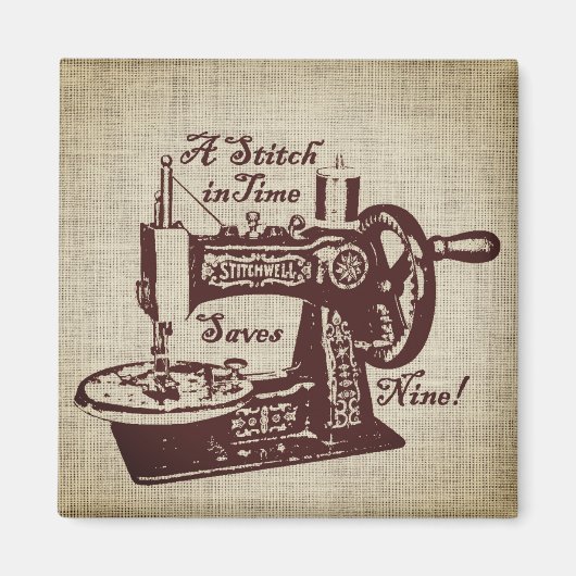 Rustige  naaimachine magneet (Voorkant)