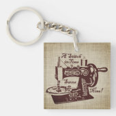 Rustige naaimachine sleutelhanger (voorkant)