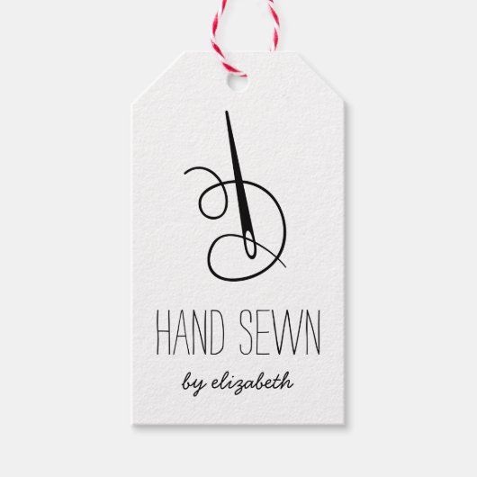 Rustige naalden en Labels met schroefdraad Cadeaulabel (Voorkant)