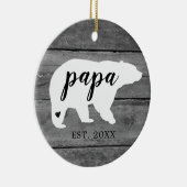 Rustige naam Beer Hartgeboorte Keramisch Ornament (Rechts)