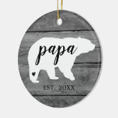 Rustige naam Beer Hartgeboorte Keramisch Ornament (Links)