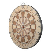 Rustige naam Bericht Bruin hout Klassiek Dartbord (Voorkant Rechts)