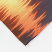 Rustige nacht bij de rivier: Native en wolf Fleece Deken (Hoek)