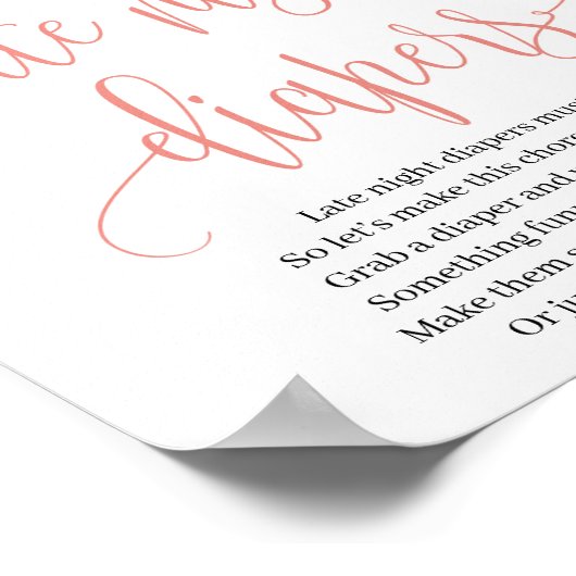 Rustige nachtelijke luiers tekenen het spel met bl poster (Hoek)