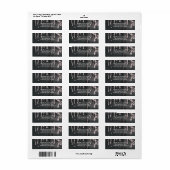 Rustige nachtmossy Tree Lights Weddenschap Etiket (Full Sheet)